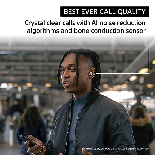 Sony WF-1000XM5 The Best Truly Wireless Bluetooth Noise Canceling Earbuds & in-Ear Headphones with Alexa Built-in, Black