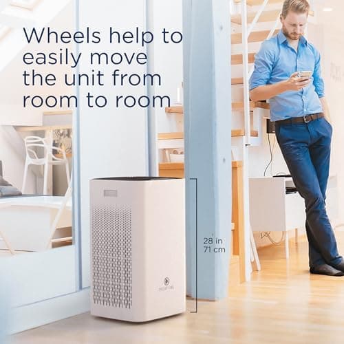 Medify MA-112 Air Purifier with True HEPA H13 Filter | 2,640 ft² Coverage in 1hr for Smoke, Wildfires, Odors, Pollen, Pets | Removal to 0.1 Microns | White, 1-Pack