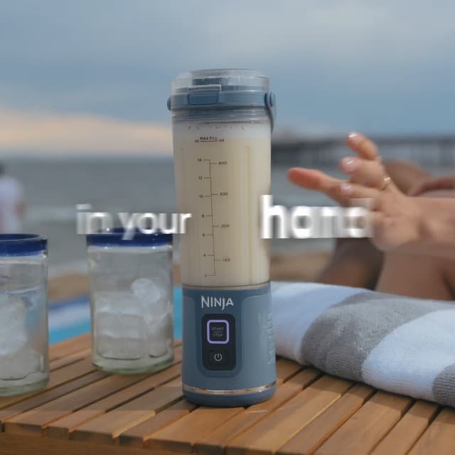 Ninja Blast Portable Blender, Cordless, 18oz. Vessel, Personal Blender For-Shakes and Smoothies, BPA Free, Leakproof-Lid and Sip Spout, USB-C Rechargeable, Dishwasher Safe, Metallic Black, BC151MB