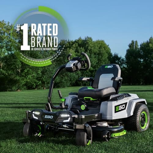 EGO Power+ Electric Riding Lawn Mower, 42" Deck with Zero Turn Radius, Includes (4) 56V 12.0Ah Batteries and Charger - ZT4205S