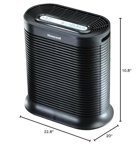 Honeywell HPA300 HEPA Air Purifier for Extra Large Rooms - Microscopic Airborne Allergen+ Dust Reducer, Cleans Up To 2250 Sq Ft in 1 Hour - Wildfire/Smoke, Pollen, Pet Dander – Black