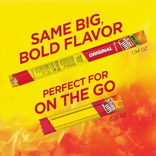 Slim Jim Smoked Meat Sticks, Original Flavor, 6g Protein Per Serving, Snack Size, Lunchbox Snack, 0.28 oz. (46 Count)