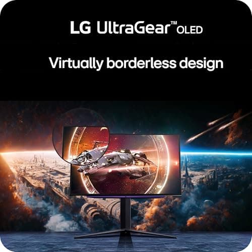 LG ‎27GS95QE 27-inch Ultragear OLED Gaming Monitor QHD 1440p 240Hz 0.03ms DisplayHDR True Black 400 AMD FreeSync Premium Pro NVIDIA G-Sync HDMI 2.1 DisplayPort Tilt/Height/Swivel Stand Black