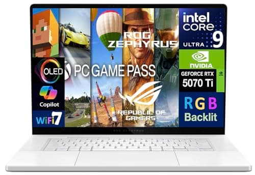 ASUS ROG Zephyrus G16 Laptop 16.0" 240Hz WQXGA Display (Intel Ultra 9-285H, GeForce RTX™ 5070 Ti 12GB, 32GB LPDDR5X, 2x4TB SSD R0 (8TB), RGB KB, Thunderbolt 4, Win 11 Pro) w/DKZ USB Port Expander