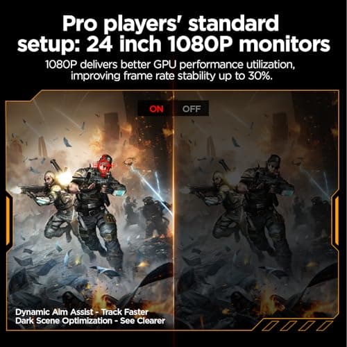 KOORUI Gaming Monitor, 24" Fast IPS Computer Monitor, 200Hz FHD HDR400 Display, 1ms PC Screen, 90% DCI-P3 Color Gamut, Adaptive Sync, Ultra Slim Frame, VESA Mountable, HDMI 2.0, DP 1.4, G2411P