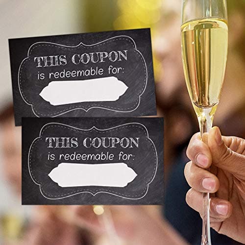 50 Coupon Cards, Coupons for Mom, Wife, Husband, Business, Business Blank Coupons Gift Certificates Vouchers.