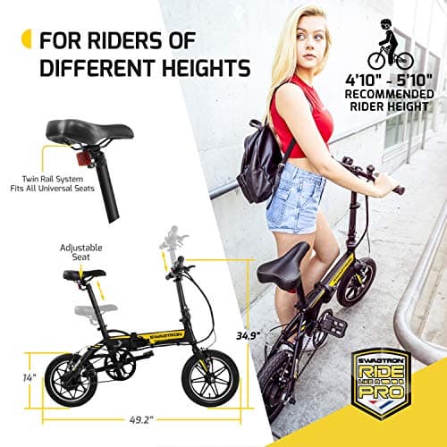 Swagtron Swagcycle EB-5 Plus Folding Electric Bike with Pedals and Removable Battery