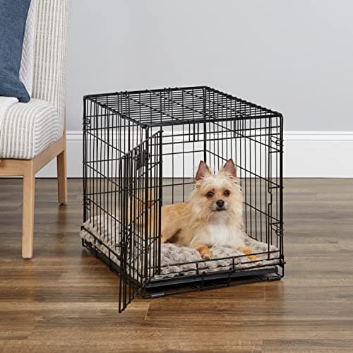 MidWest Homes for Pets Newly Enhanced Single & Double Door iCrate Dog Crate, Includes Leak-Proof Pan, Floor Protecting Feet, Divider Panel & New Patented Features