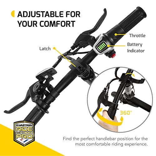 Swagtron Swagcycle EB-5 Plus Folding Electric Bike with Pedals and Removable Battery