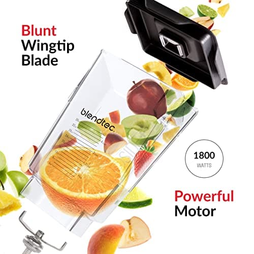 Blendtec Professional 800 - Blender with WildSide+ Jar (90 oz) for Smoothies & Frozen Drinks - Quietest Professional-Grade Power - 11-Speed Touch Slider - Easy to Clean - Black