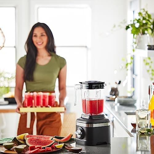 KitchenAid K150 3 Speed Ice Crushing Blender with 2 Personal Blender Jars - KSB1332Y,Black Matte, 48 oz