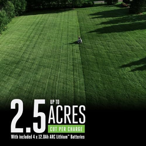 EGO Power+ Electric Riding Lawn Mower, 42" Deck with Zero Turn Radius, Includes (4) 56V 12.0Ah Batteries and Charger - ZT4205S