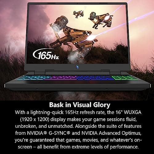 Acer Nitro 16 Gaming Laptop | AMD Ryzen 7 7840HS OctaCore CPU | NVIDIA GeForce RTX 4060 Laptop GPU | 16" WUXGA 165Hz IPS Display | 16GB DDR5 | 512GB Gen 4 SSD | WiFi 6E | RGB Backlit KB | AN16-41-R1WE