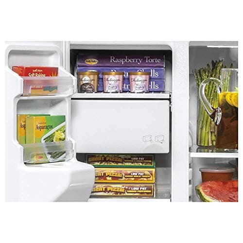 GE GSS25IYNFS 36" Side by Side Refrigerator with 25.14 cu. ft. Total Capacity Showcase LED Lighting and Hidden Hinge in Stainless Steel