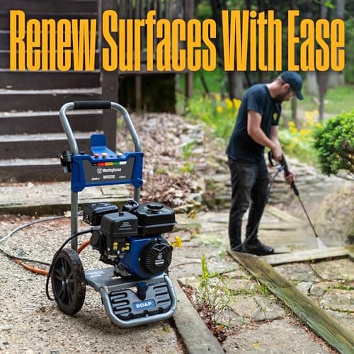 Westinghouse WPX3200 Gas Pressure Washer, 3200 PSI and 2.5 Max GPM, Onboard Soap Tank, Spray Gun and Wand, 5 Nozzle Set, for Cars/Fences/Driveways/Homes/Patios/Furniture