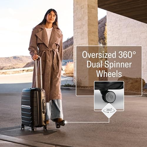 Samsonite Freeform 23-Inch Hardside Carry-On Luggage with Spinner Wheels - Hardshell Carry-On Suitcase - TSA, Airline-Approved - Expandable Hard Shell, Smooth Rolling Wheels for Lightweight Travel.