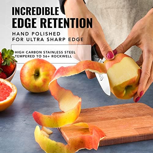 Cutluxe Kitchen Knives, 5 Pcs Chef's Knife Set – Razor Sharp German Steel, Full Tang, Ergonomic Handles – Artisan Series