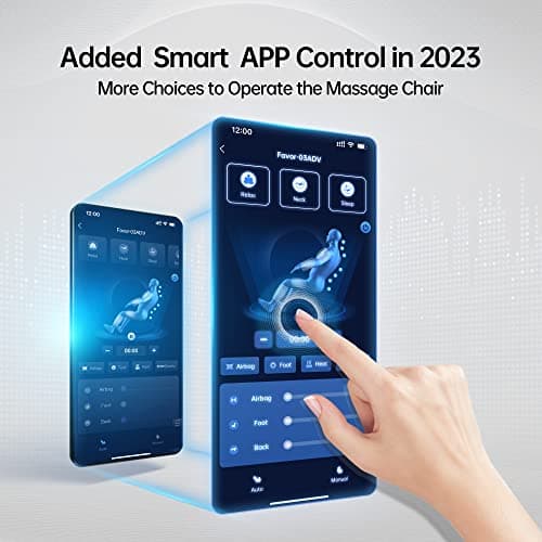 Real Relax 2025 Full Body Massage Chair of Dual-core S Track,Shiatsu Massage Recliner of Zero Gravity with APP and LCD Control,Lower Back and Calf Heating,Bluetooth,Home or Office Use,Black