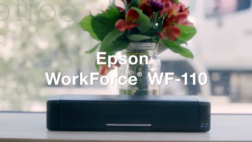 Epson Workforce WF-110 Wireless Color Mobile Printer,White, Small,Black