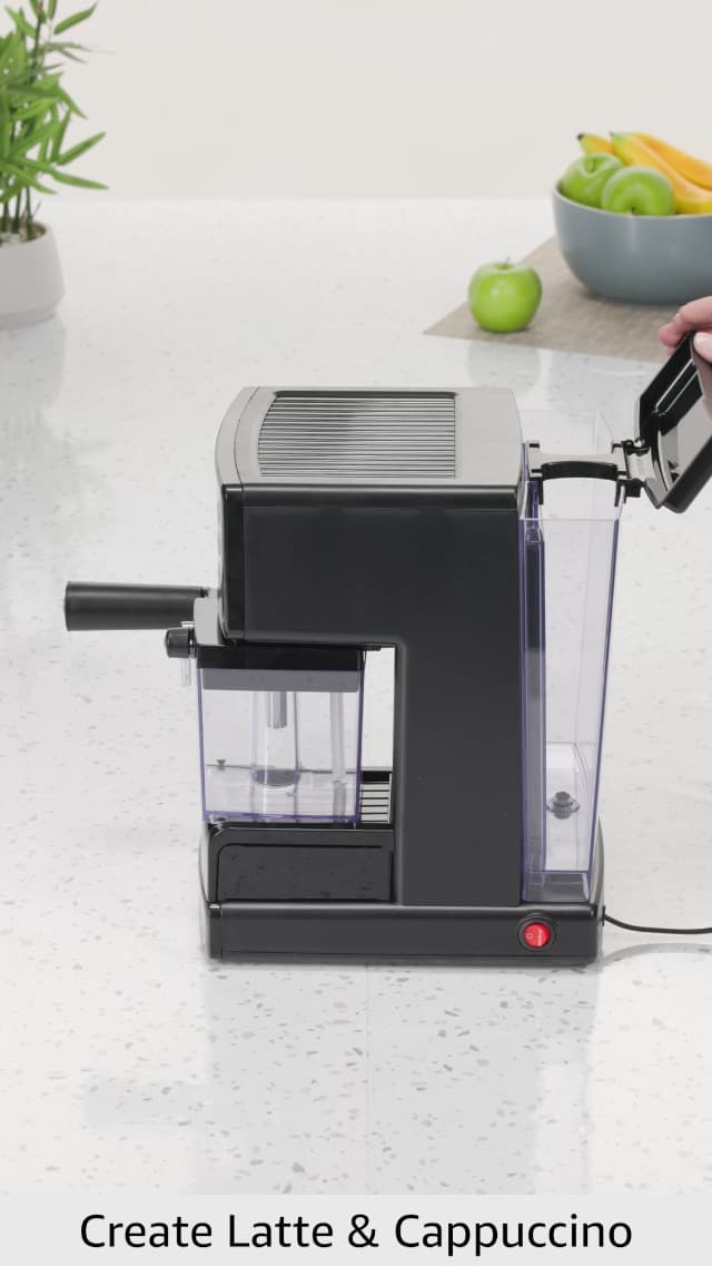 Mr. Coffee Espresso and Cappuccino Machine Stainless Steel Programmable Coffee Maker with Automatic Milk Frother 15-Bar Pump Ideal for Home Baristas