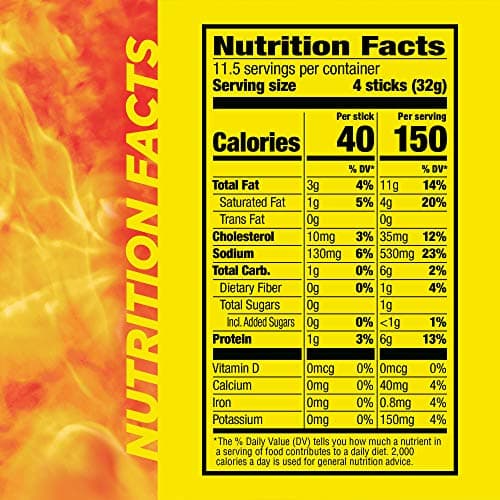 Slim Jim Smoked Meat Sticks, Original Flavor, 6g Protein Per Serving, Snack Size, Lunchbox Snack, 0.28 oz. (46 Count)
