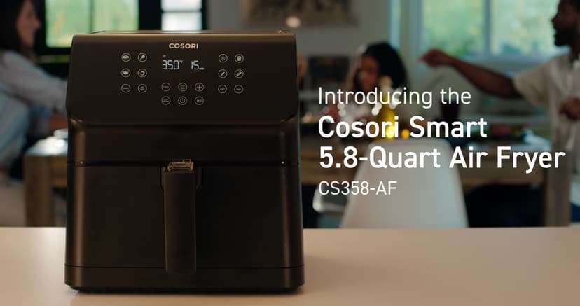 COSORI Air Fryer Pro Smart 5.8QT that Roast, Bake, 3-Way Control, 12-IN-1 Customizable Functions, Online Recipes, Detachable Basket, Works with Alexa & Google Assistant