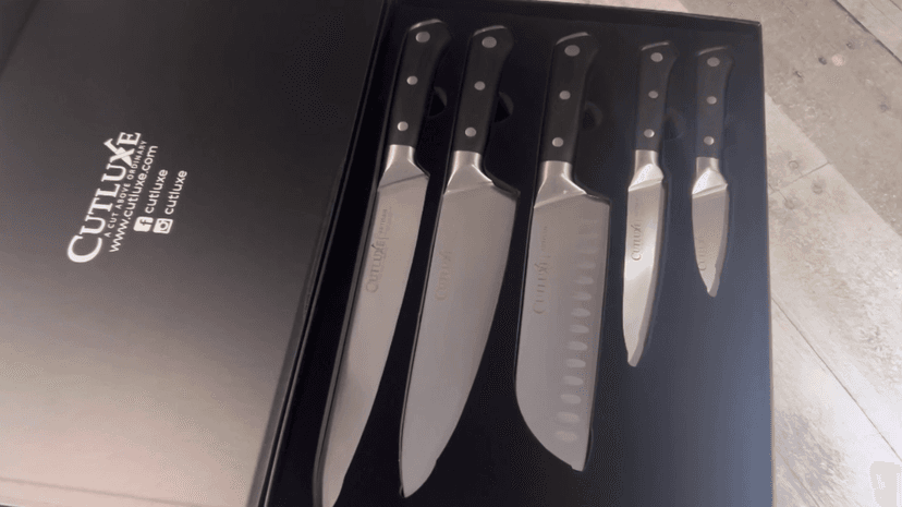 Cutluxe Kitchen Knives, 5 Pcs Chef's Knife Set – Razor Sharp German Steel, Full Tang, Ergonomic Handles – Artisan Series