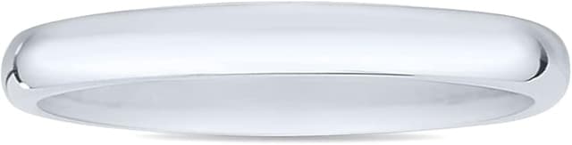 Platinum 2mm - 7mm Domed Comfort Fit Wedding Band