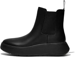 FitFlop womens F-mode Leather Flatform Chelsea Boots