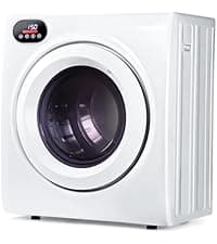 Euhomy Dryer, 3.5 Cu. Ft. 1500W Clothes Dryer, Stainless Steel Tumble Dryer with Exhaust Hose for Home, Apartment, Dorm, White