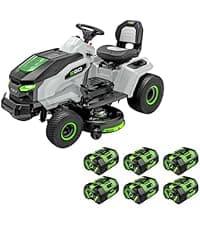 EGO Power+ Electric Riding Lawn Mower, 42" Deck with Zero Turn Radius, Includes (4) 56V 12.0Ah Batteries and Charger - ZT4205S