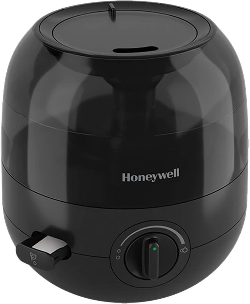 Honeywell HUL525BC Mini Mist™ Ultrasonic Cool Mist Humidifier, Black, with Essential Oil Tray, Variable Output Control, Auto Shut-off, Ultra Quiet Operation, Directional Mist Outlet, Cool Visible Mist