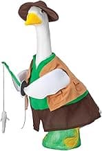 Miles Kimball Gaggleville Fishing Goose Outfit, Fits Large 23" H Statue