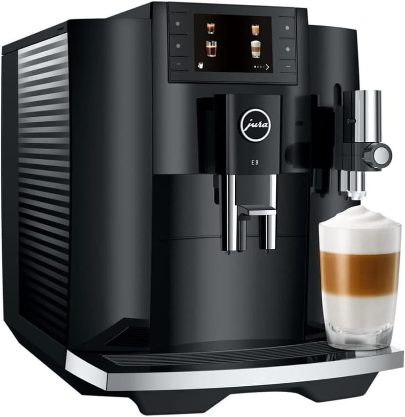 Jura E8 (NAA) 4th Gen Automatic Coffee Machine (Piano Black)