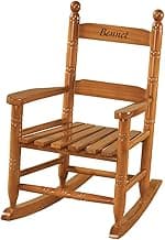 Miles Kimball Personalized Child's Natural Rocker -Wood, Black Font