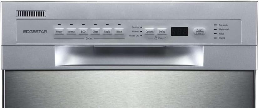 EdgeStar BIDW1802SS 18 Inch Wide 8 Place Setting Built-In Dishwasher