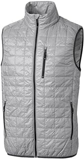 Cutter & Buck mens Weather Resistant Primaloft Down Alternative Rainier Vest
