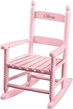 Miles Kimball Personalized Pink Children's Rocker - Wood,Red Font
