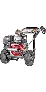SIMPSON 3200PSI Gas Pressure Washer, 2.5GPM, Honda GC190 Engine, Spray Gun, 5 Nozzle Tips, 25ft Hose, 49 States