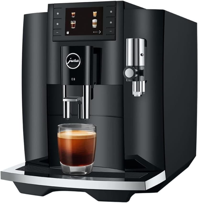 Jura E8 (NAA) 4th Gen Automatic Coffee Machine (Piano Black)