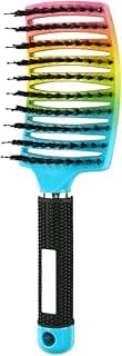 Magical Ultra Detangling Brush for Wet or Dry Hair, Detangler Brush, Fast Drying Styling Massage Hairbrush for Men, Women and Kids (Rainbow)