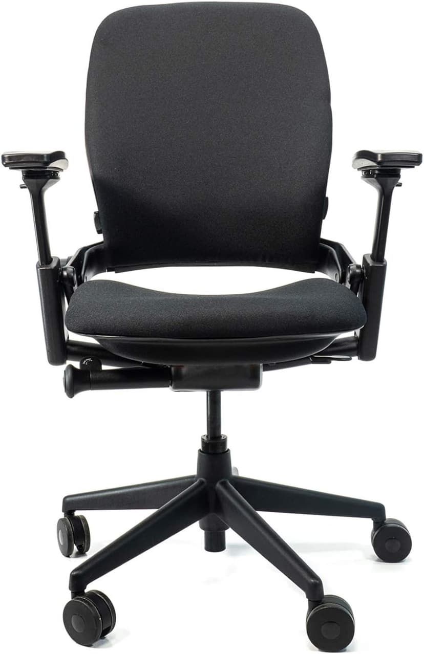Steelcase Leap V2 Office Chair (Black Fabric) - Remanufactured - 12-Year Warranty (Fully Adjustable, Ergonomic, Furniture for The Workplace and Home Office)