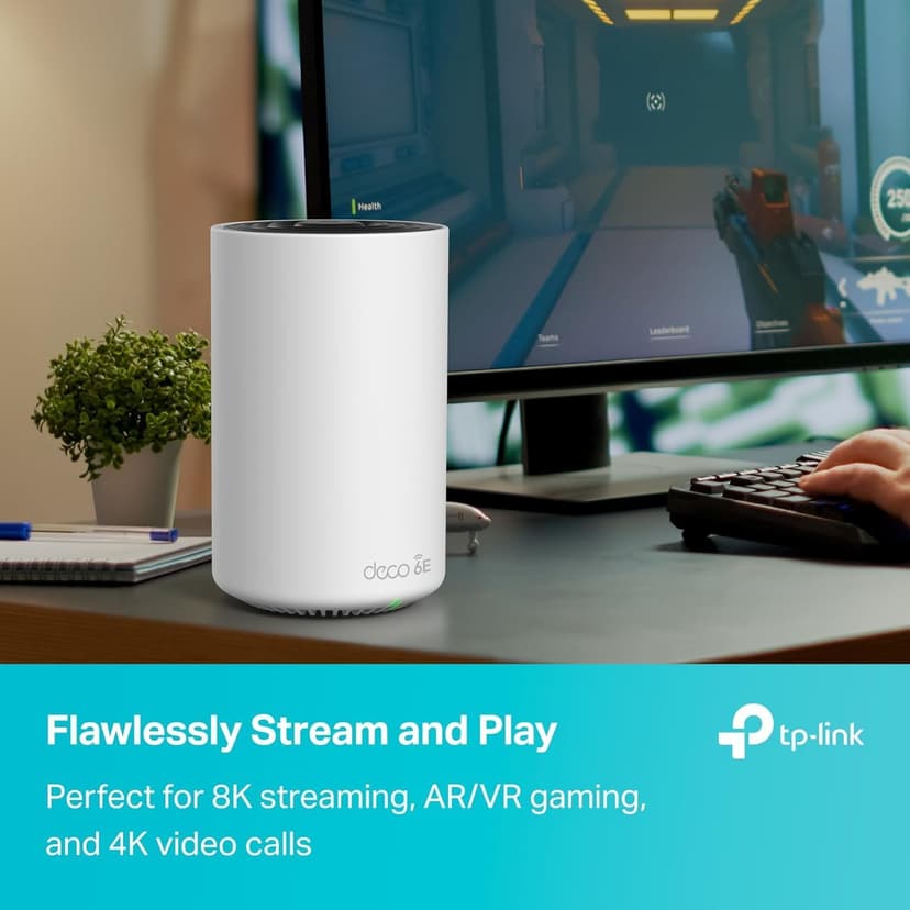 TP-Link 𝐃𝐞𝐜𝐨 XE70 Pro AXE4900 Tri-Band WiFi 6E Mesh WiFi System - 2.5G WAN/LAN Ports, 4.9 Gbps Wi-Fi 7,200 Sq. Ft Coverage, Connect up to 200 Devices, 6 GHz Band, 3-Pack