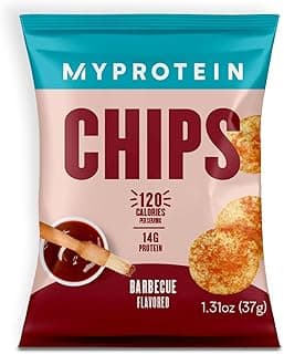Myprotein Crunchy Protein Chips Barbecue (6 x 37g Packs), 14g High Protein Snacks, Ready-to-Eat Chips, 120 Calories Per Serving, Post Workout Crisps Treat