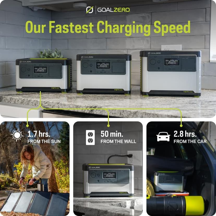 Goal Zero Yeti Portable Power Station, Yeti 300, 297 Watt Hour LiFePO4 Battery, Water resistant & Dustproof Solar Generator For Outdoors, Camping, Tailgating, & Home, Clean Renewable Off-Grid Power