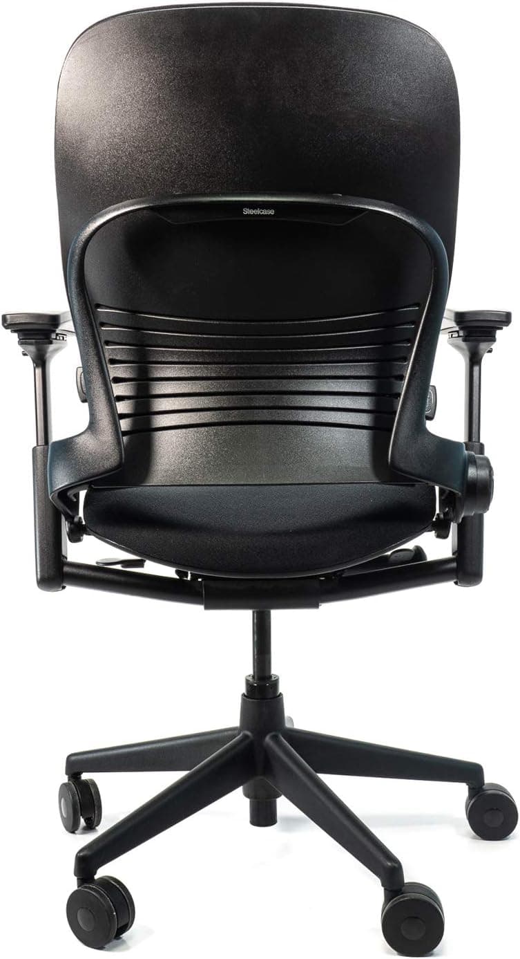 Steelcase Leap V2 Office Chair (Black Fabric) - Remanufactured - 12-Year Warranty (Fully Adjustable, Ergonomic, Furniture for The Workplace and Home Office)