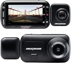 Nextbase 222x Front and Rear Dash Cam | Car Recording Camera | Full 1080p/30fps HD Recording DVR Cam | 140 Degree Wide Viewing Angle | SOS Emergency | Polarising Filter Compatible | Black