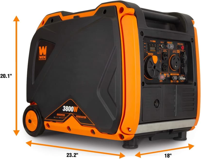 WEN 3800-Watt Inverter Generator, Electric Start, RV-Ready, Portable and Super Quiet with Fuel Shut-Off (56380i)