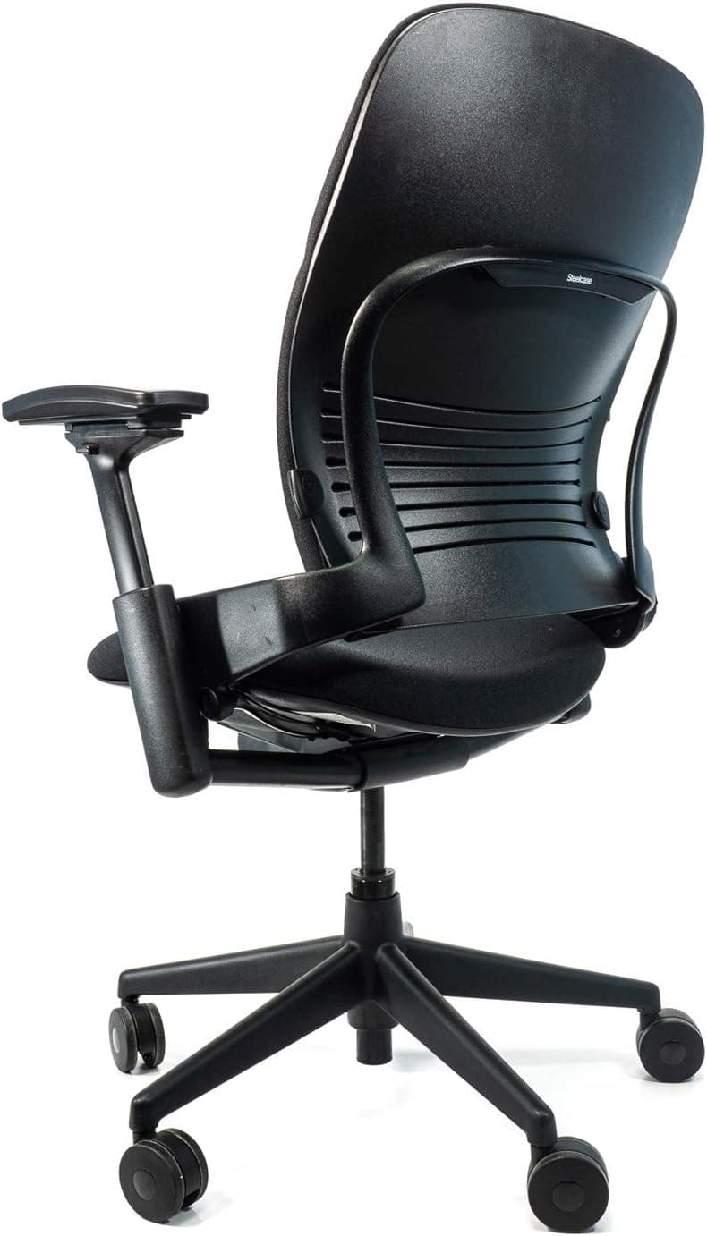 Steelcase Leap V2 Office Chair (Black Fabric) - Remanufactured - 12-Year Warranty (Fully Adjustable, Ergonomic, Furniture for The Workplace and Home Office)