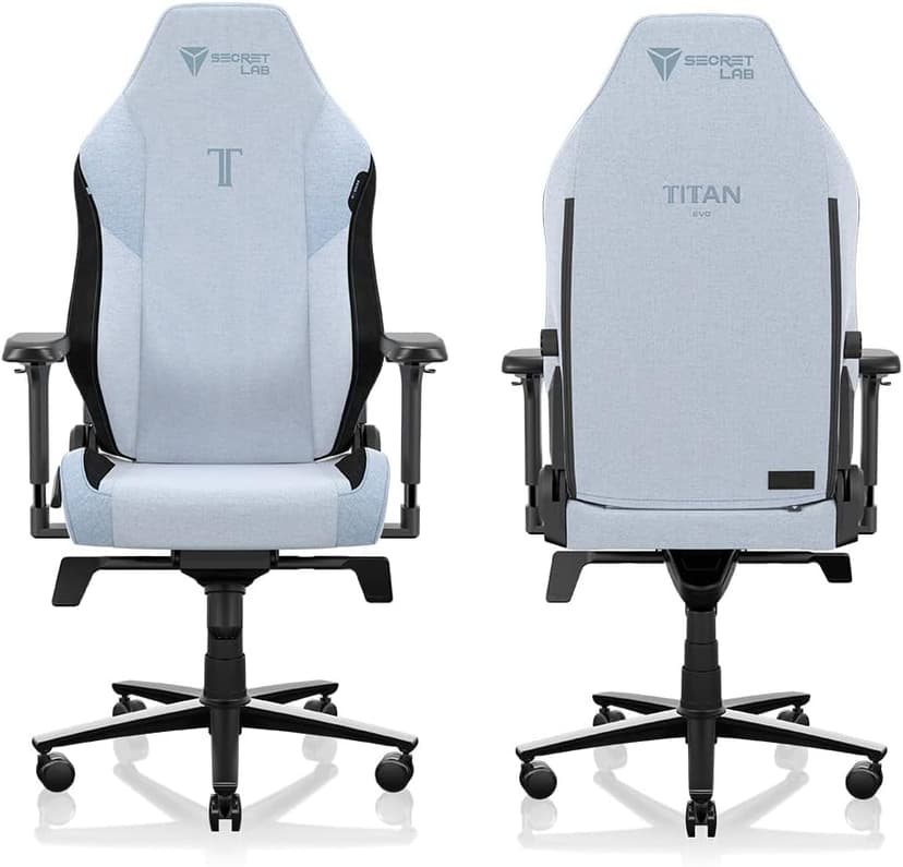 Secretlab Titan Evo Frost Blue Gaming Chair - Reclining, Ergonomic & Heavy Duty Computer Chair with 4D Armrests, Magnetic Head Pillow & Lumbar Support - Big and Tall Up to 395 lbs - Blue - Fabric